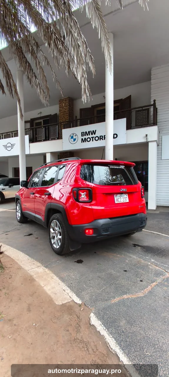 Jeep Renegade Sport 2018 rojo vista trasera
